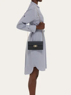 Gancini wallet with shoulder strap - Women