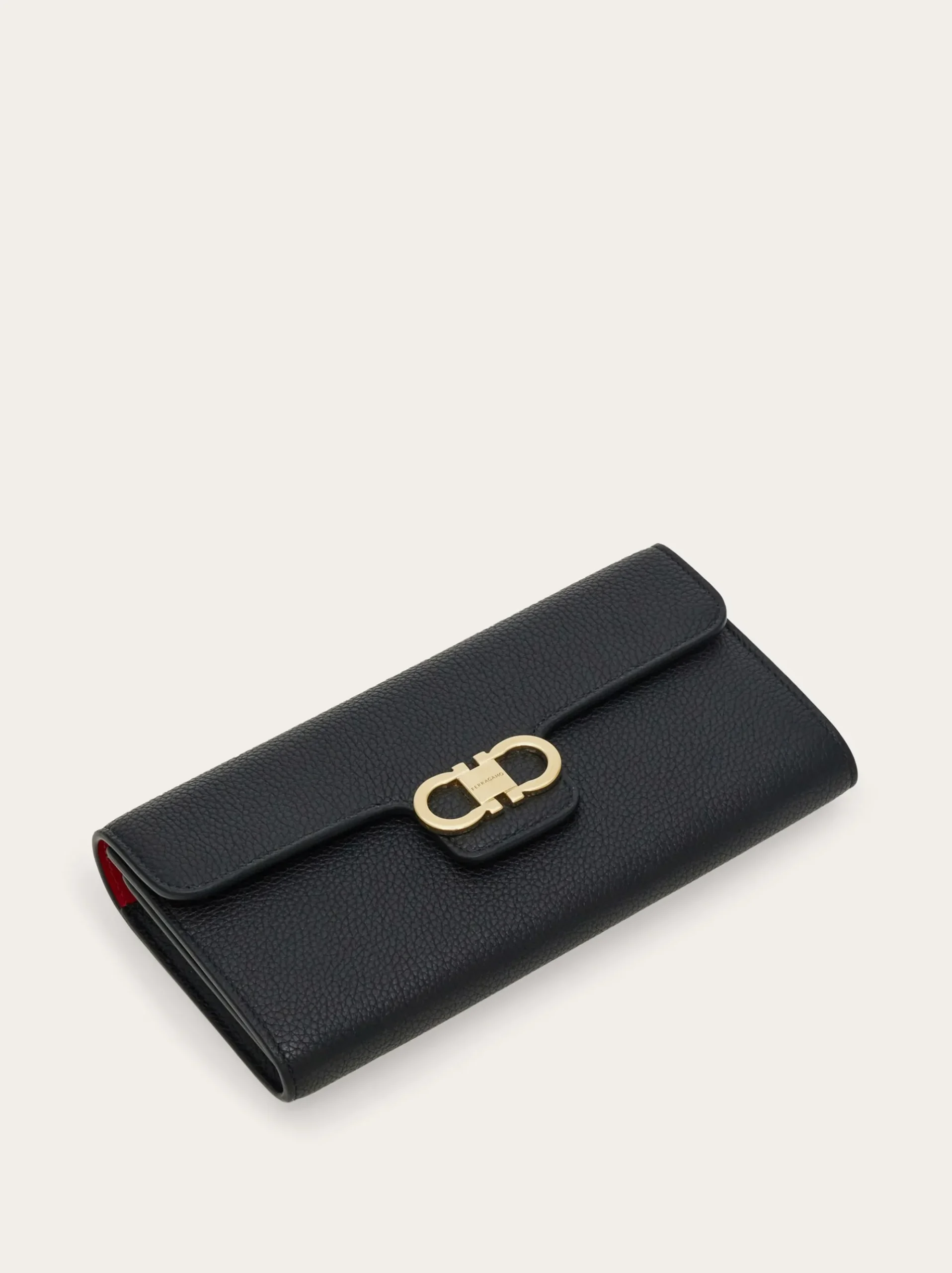 Gancini wallet with shoulder strap - Women