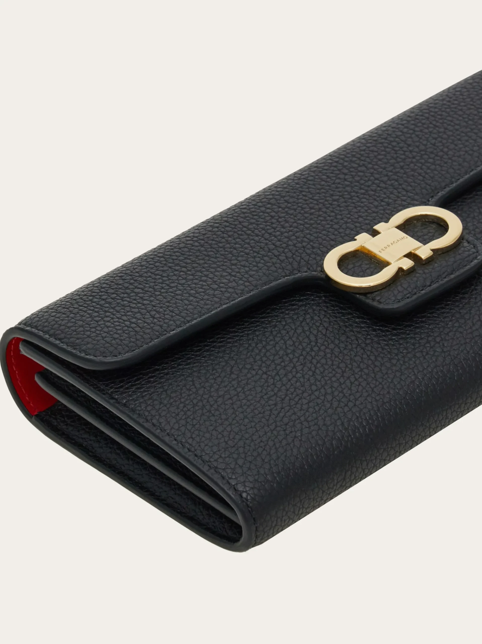 Gancini wallet with shoulder strap - Women