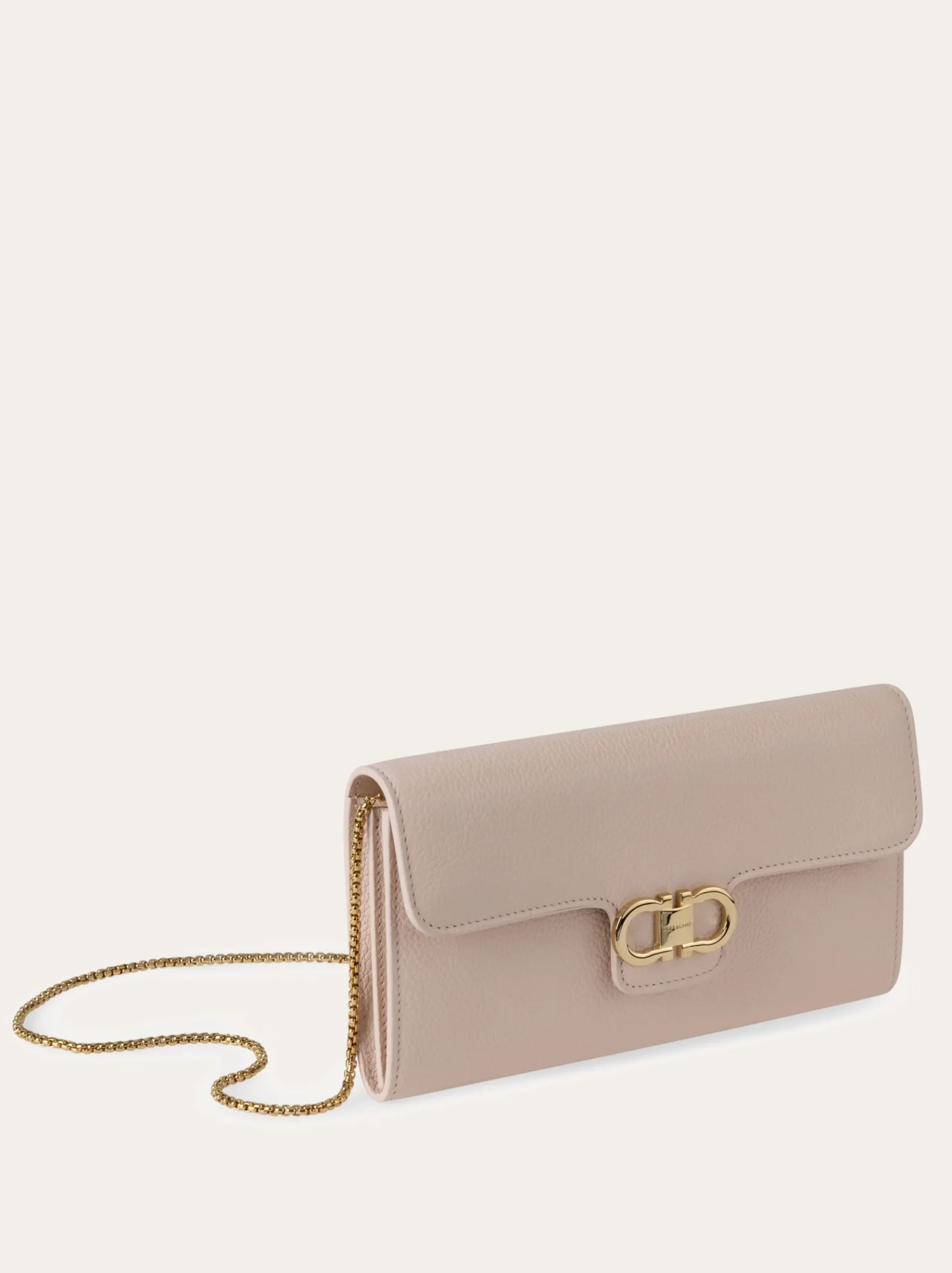 Gancini wallet with shoulder strap - Women
