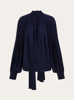 Gathered top with shoulder slit detail - Women