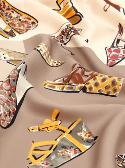 Genio print silk scarf - Women