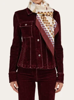 Geometrical renaissance print silk scarf - Women