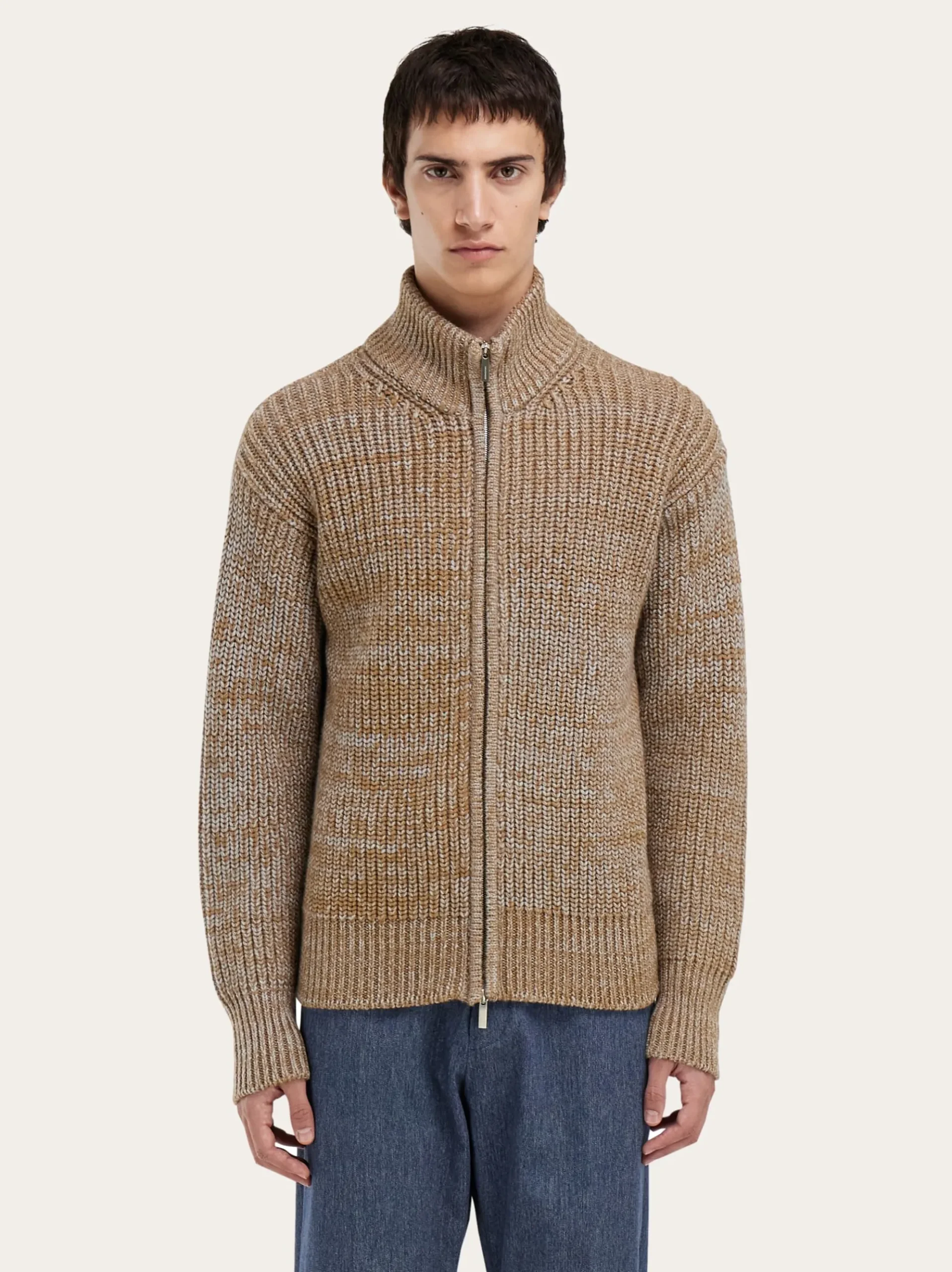 High neck cardigan - Men