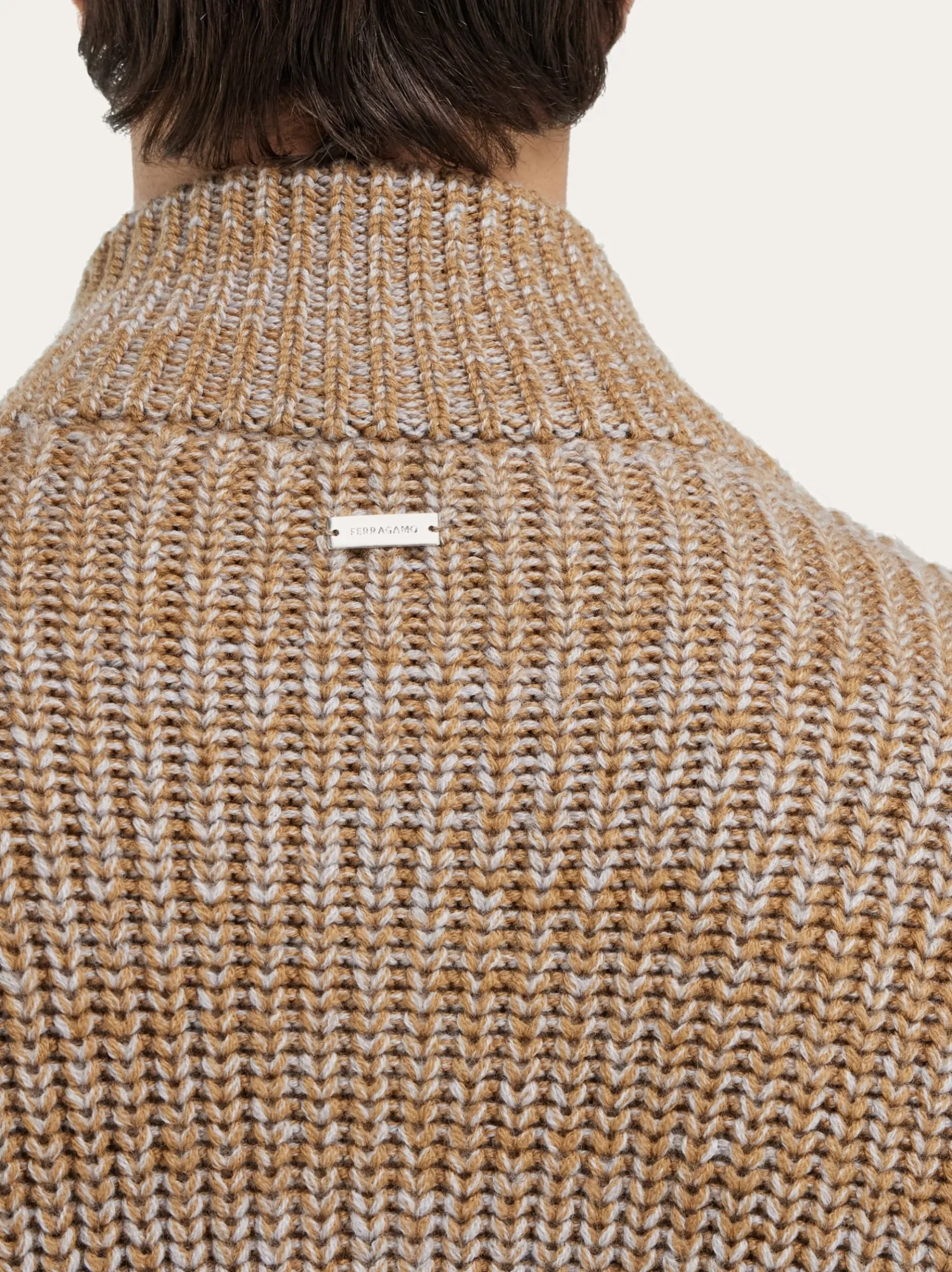High neck cardigan - Men