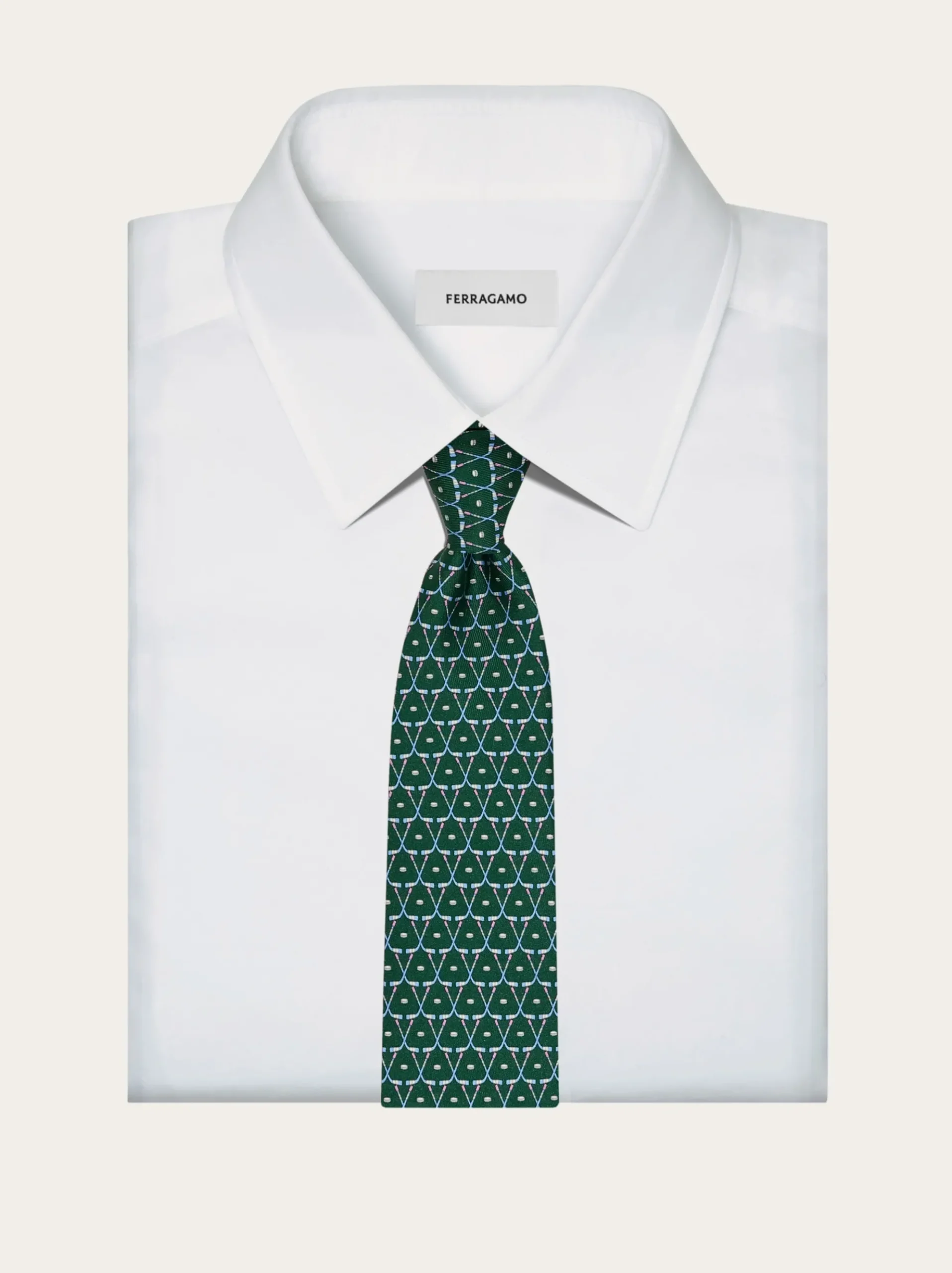 Hockey print silk tie - Men