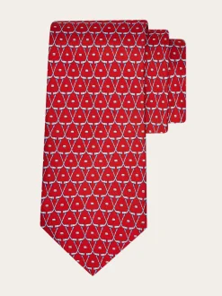 Hockey print silk tie - Men