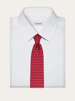 Hockey print silk tie - Men