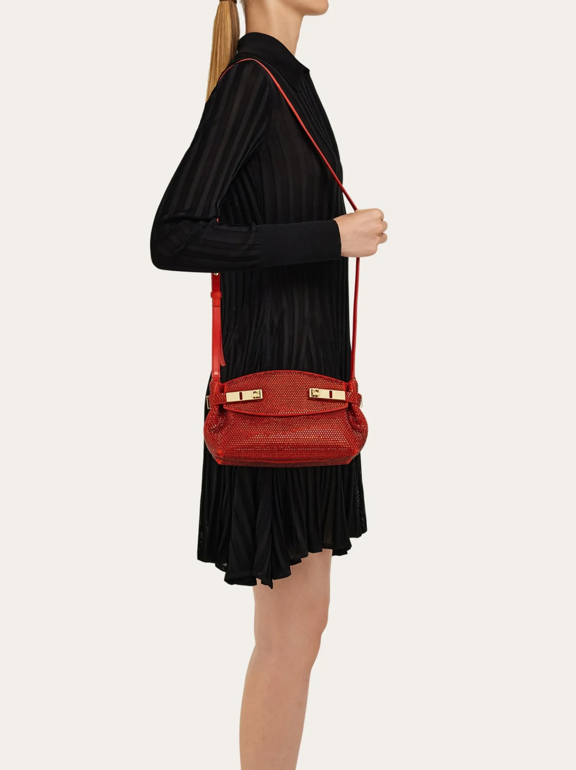 Hug Soft crossbody bag with crystals (XS) - Women