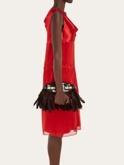 Hug Soft crossbody bag with feathers (XS) - Women