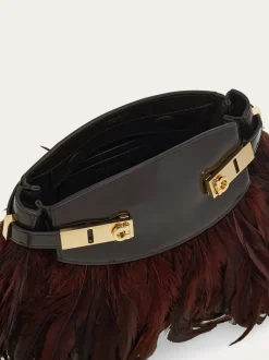 Hug Soft crossbody bag with feathers (XS) - Women
