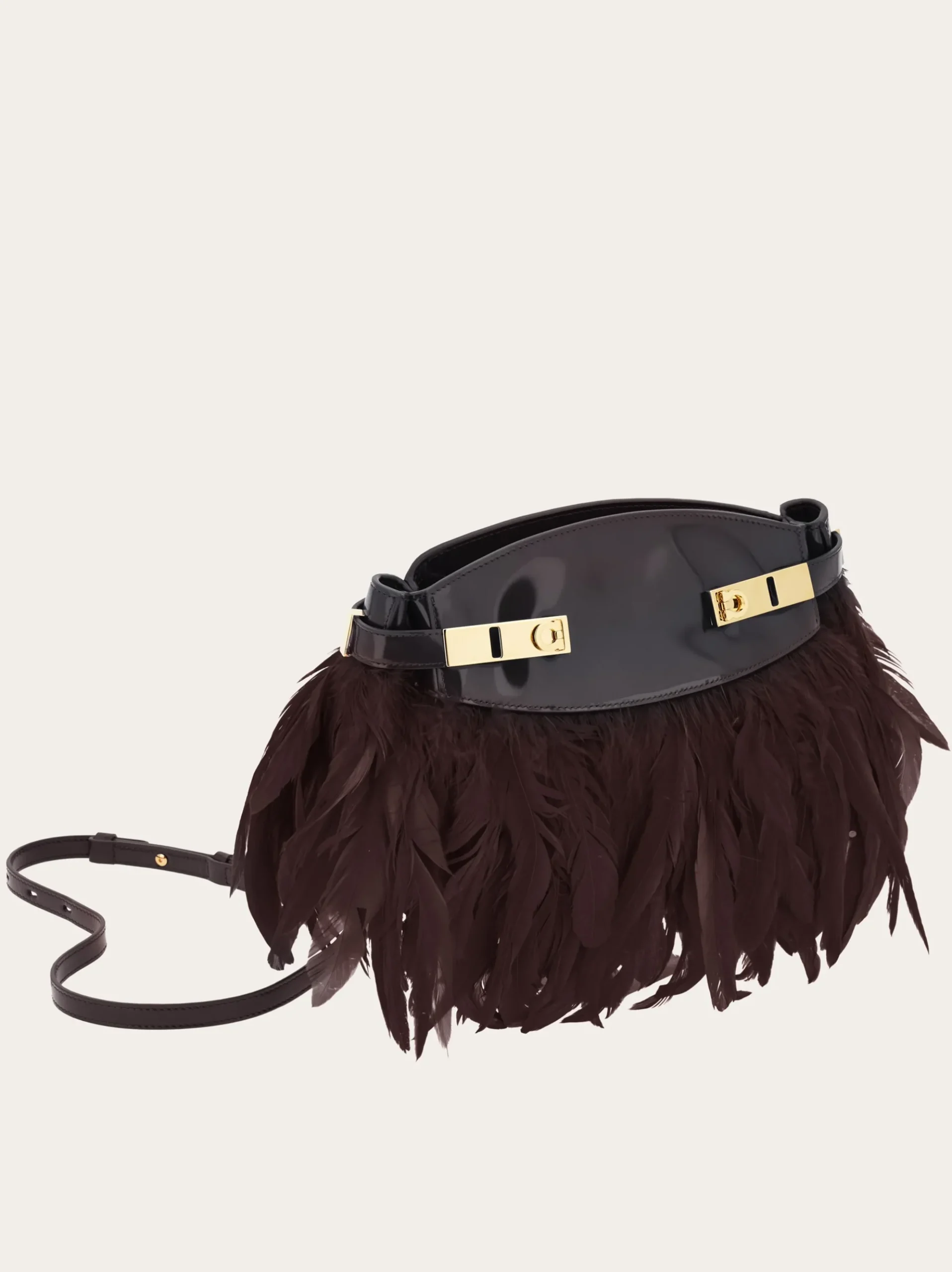 Hug Soft crossbody bag with feathers (XS) - Women