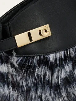 Hug Soft crossbody bag with feathers (XS) - Women