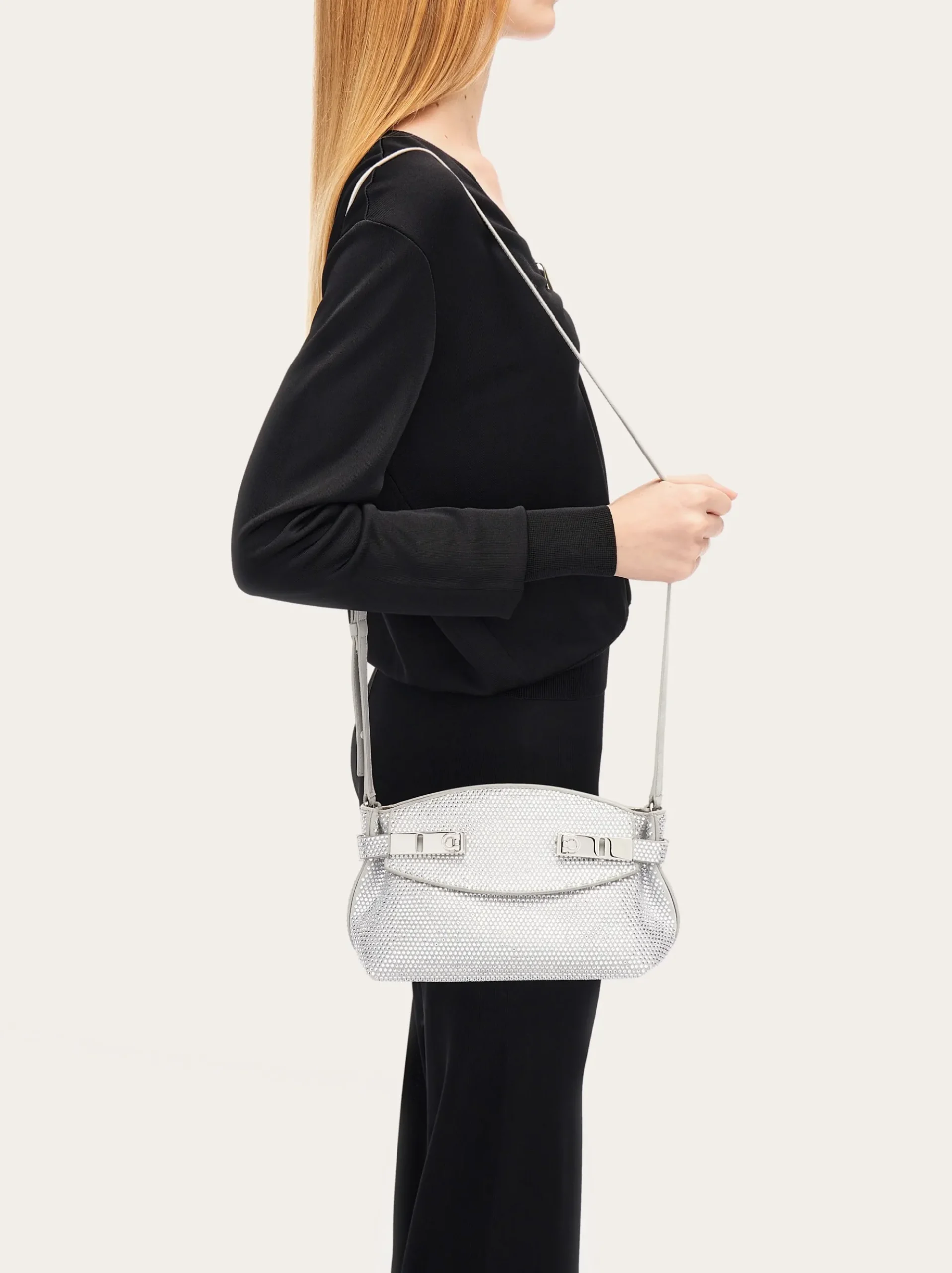 Hug Soft crossbody bag with crystals (XS) - Women
