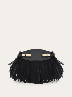 Hug Soft crossbody bag with feathers (XS) - Women