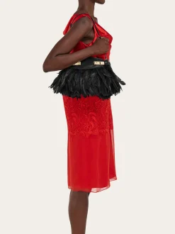 Hug Soft crossbody bag with feathers (XS) - Women