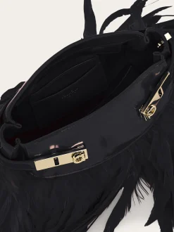 Hug Soft crossbody bag with feathers (XS) - Women