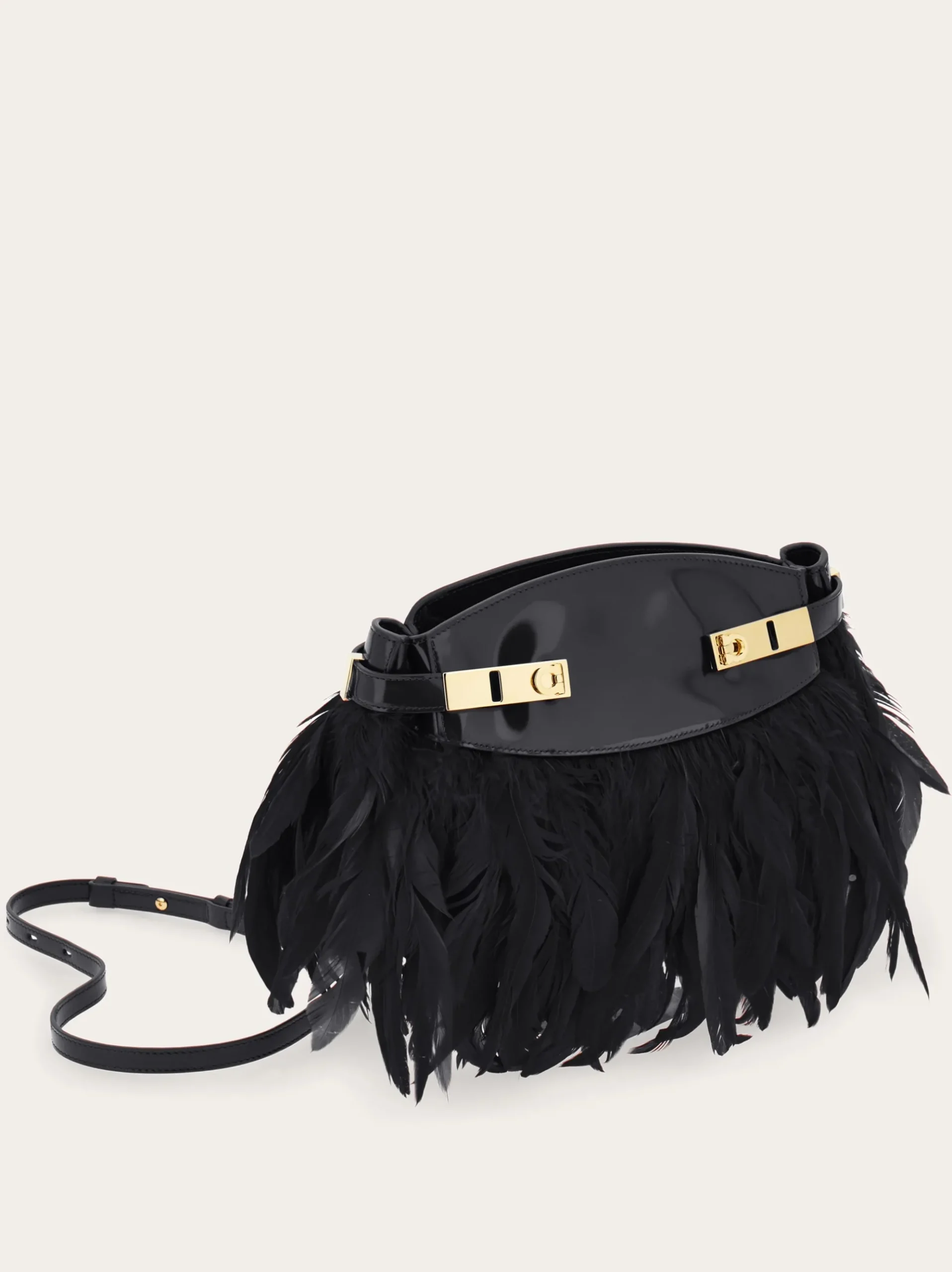 Hug Soft crossbody bag with feathers (XS) - Women