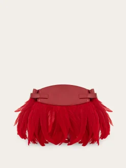 Hug Soft crossbody bag with feathers (XS) - Women