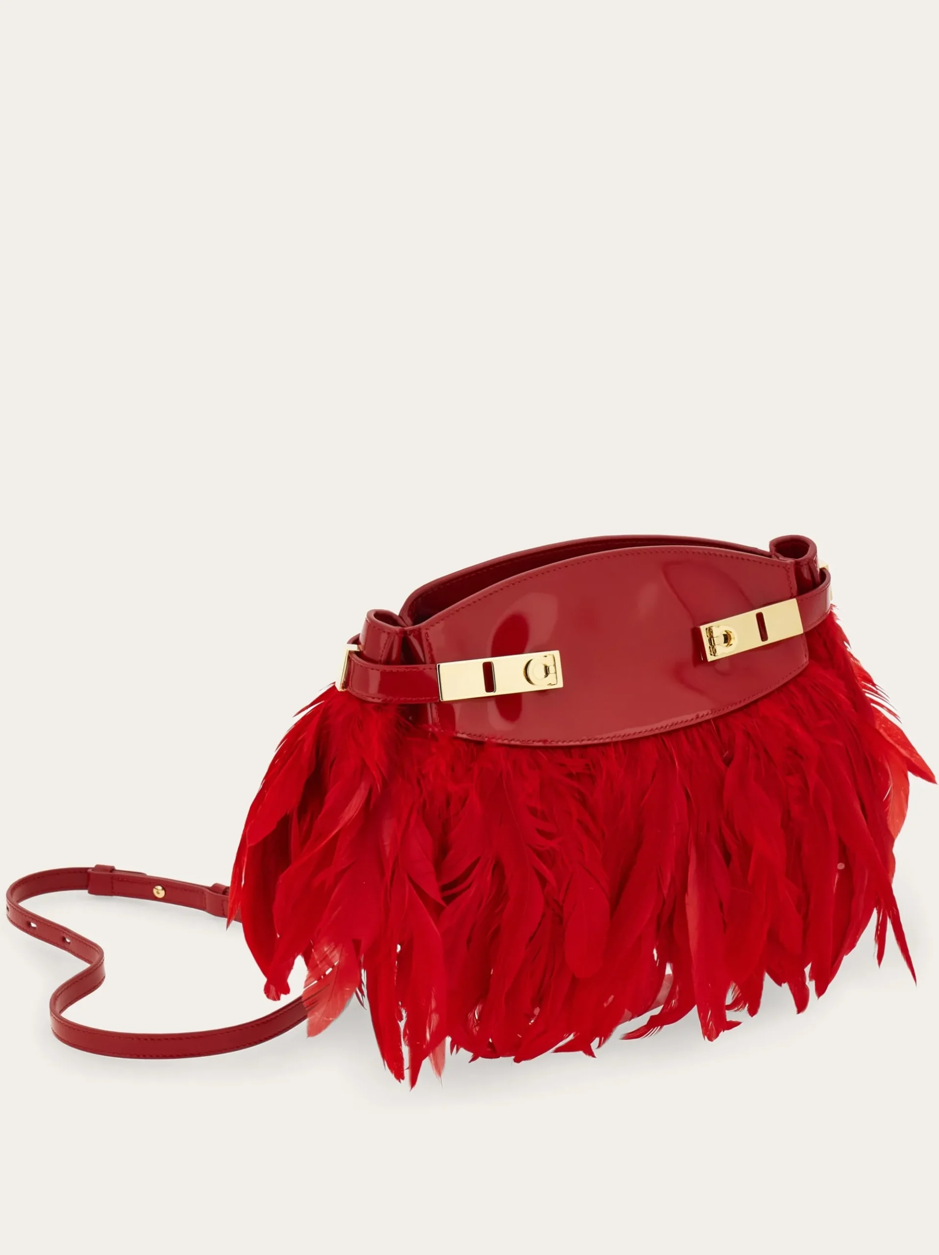 Hug Soft crossbody bag with feathers (XS) - Women