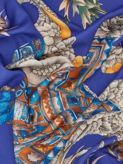 India print silk double face scarf - Women