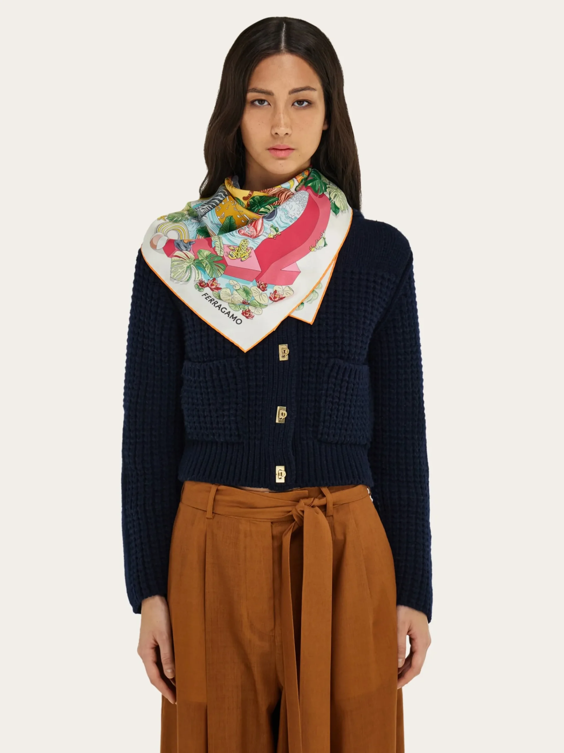 Jungle Party print silk scarf - Women