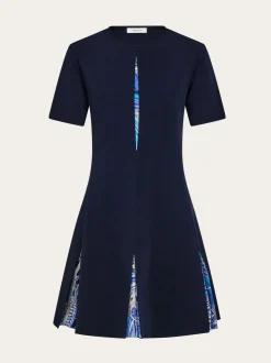 Knit dress with Rooster print inserts - Women