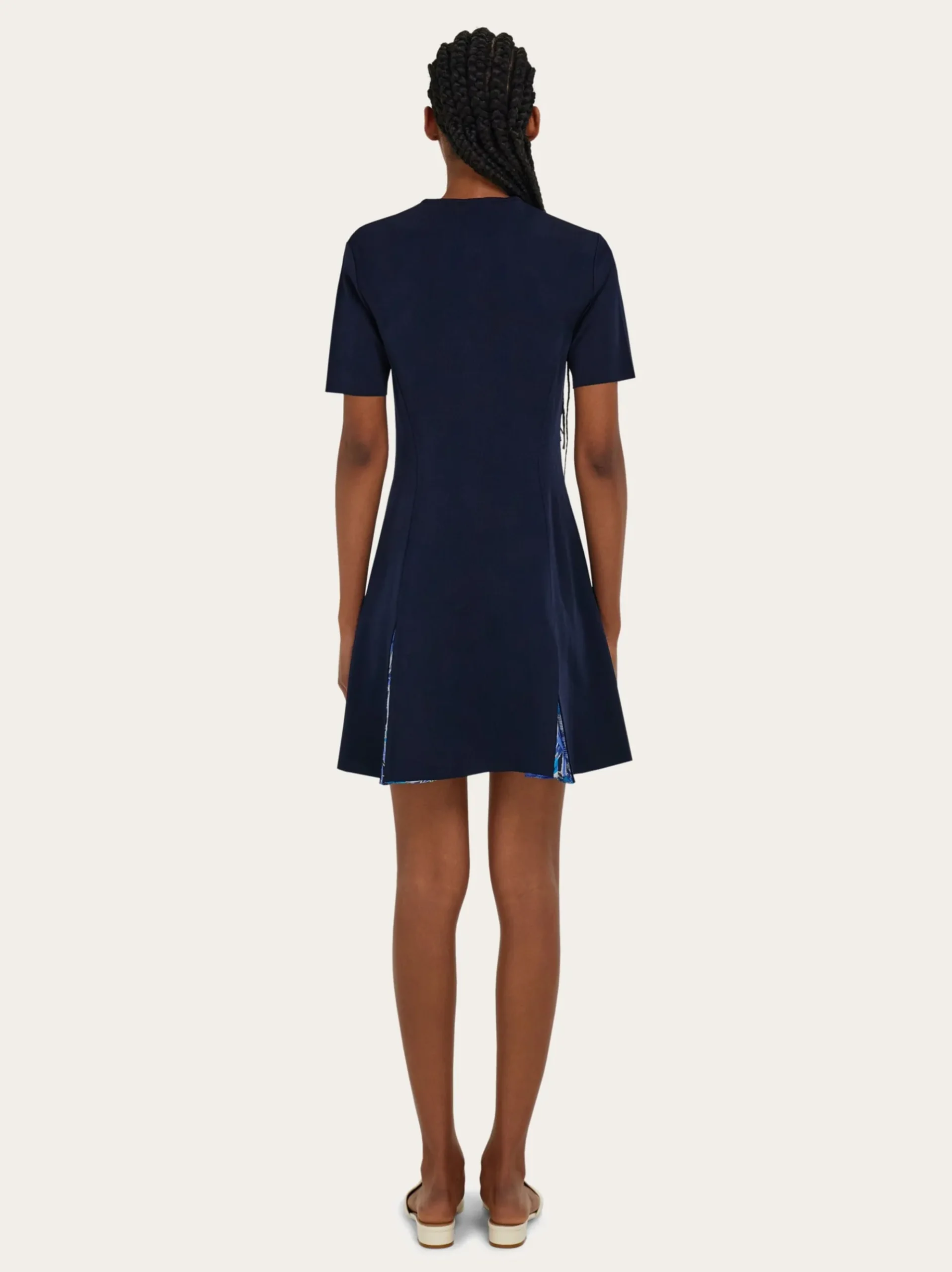 Knit dress with Rooster print inserts - Women