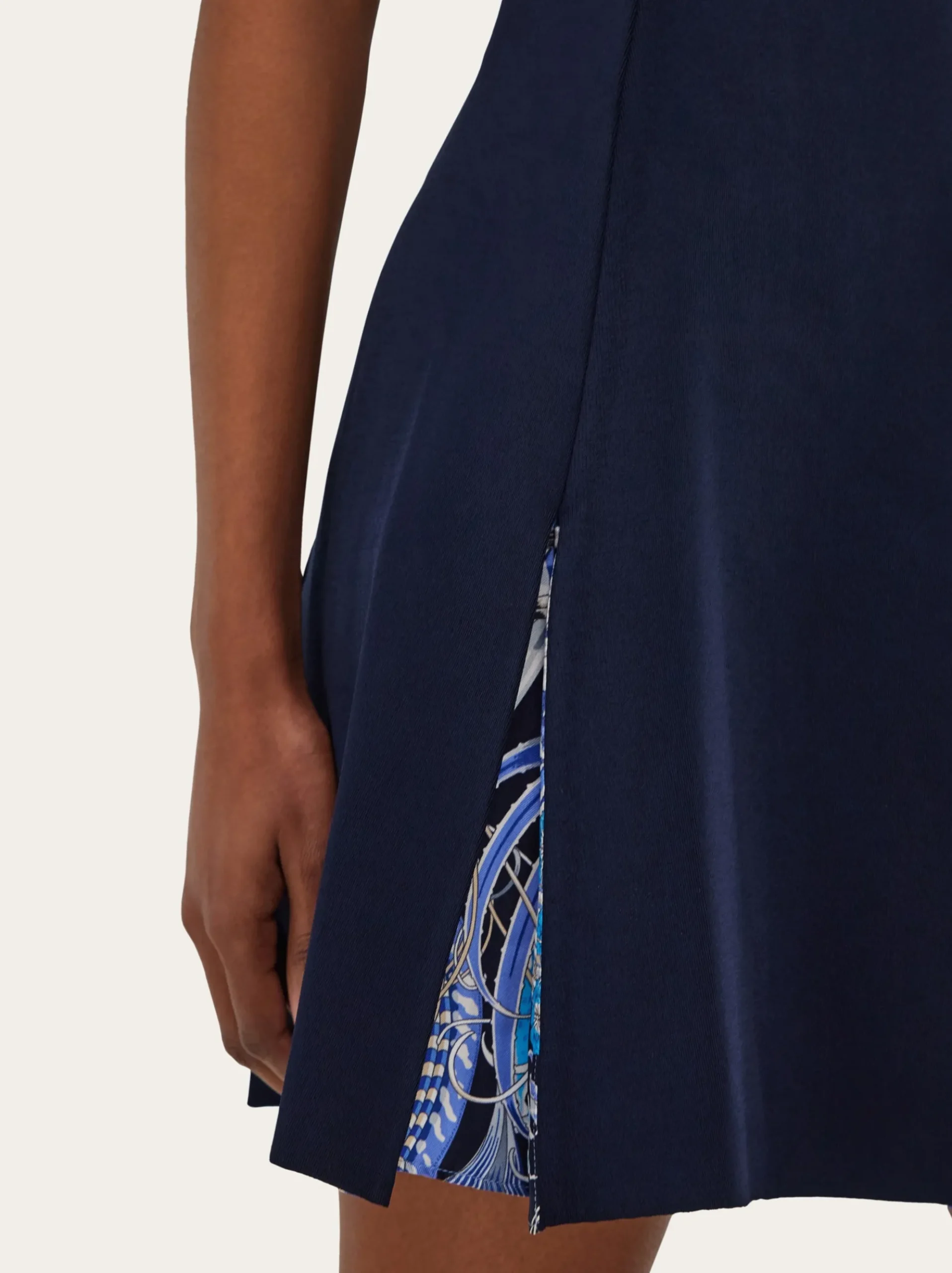 Knit dress with Rooster print inserts - Women