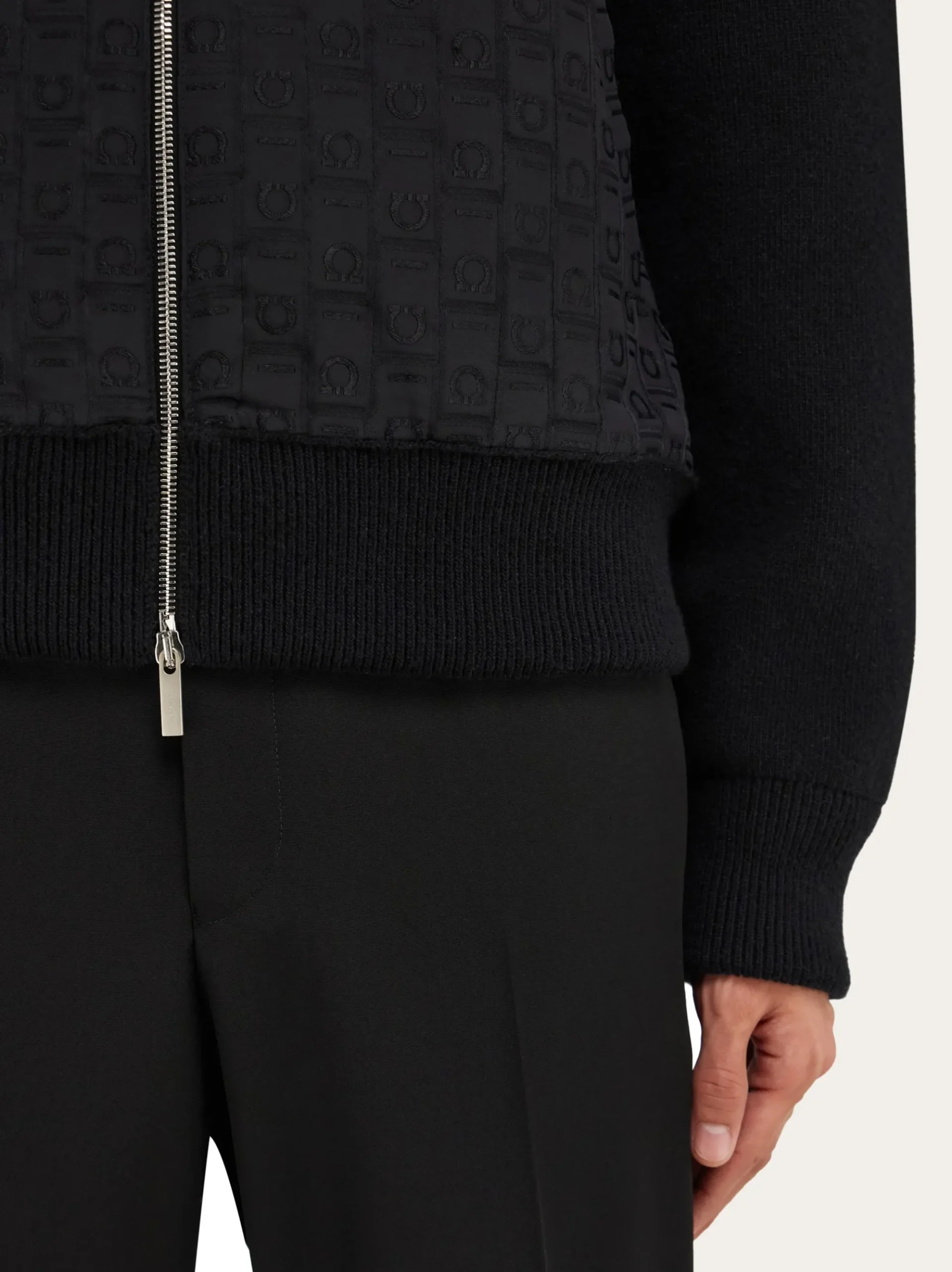 Knitted bomber jacket - Men