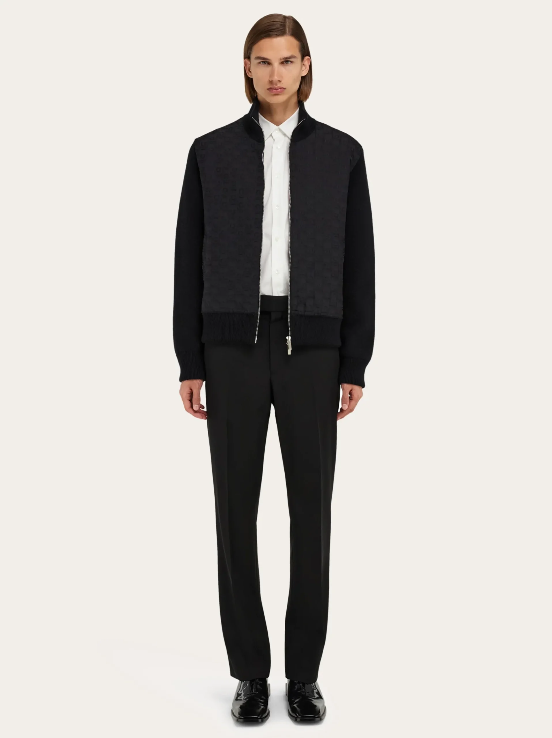 Knitted bomber jacket - Men