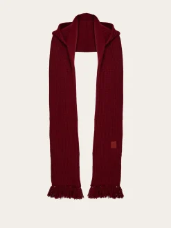 Knitted hood with scarf - Women