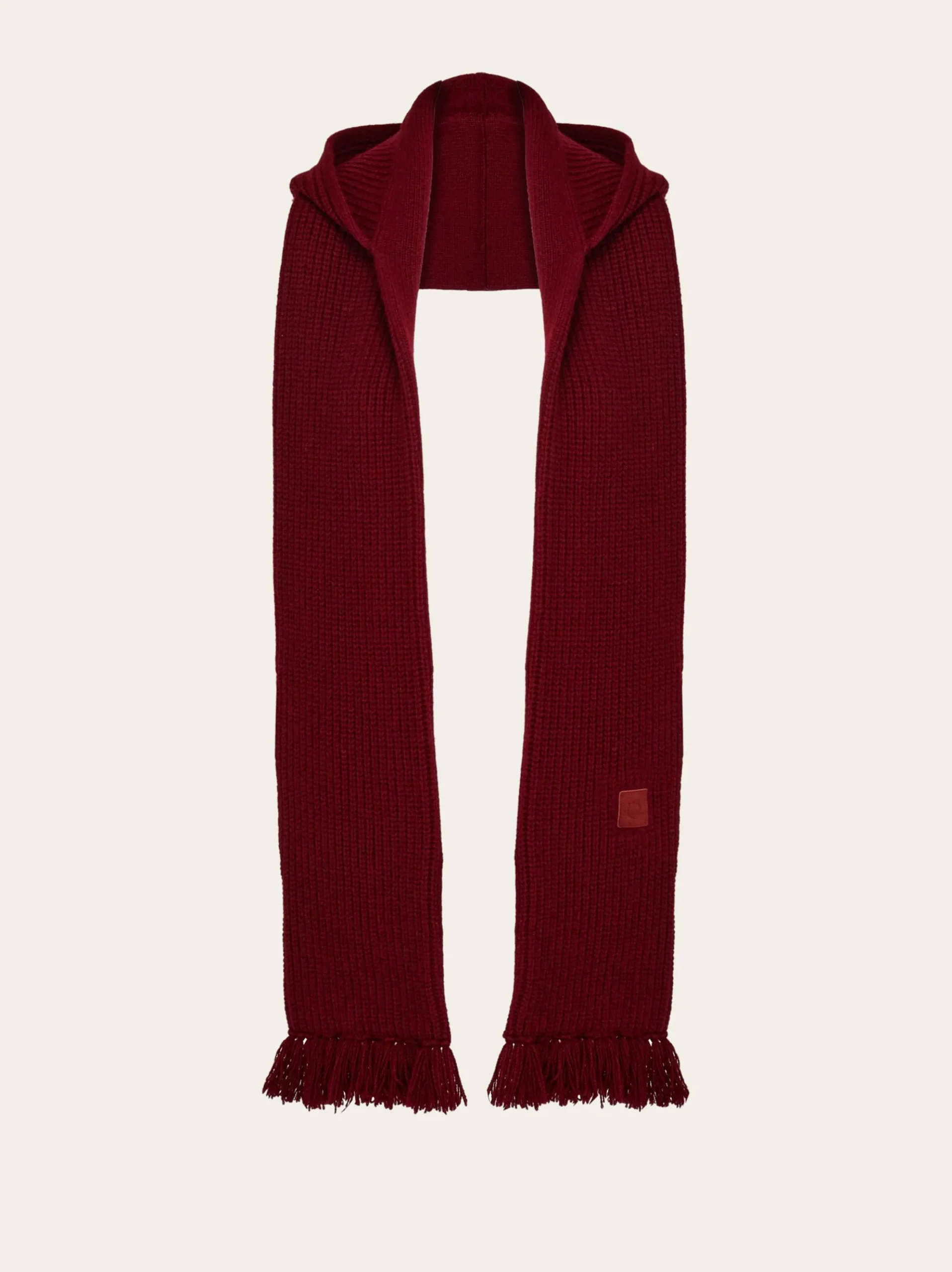 Knitted hood with scarf - Women