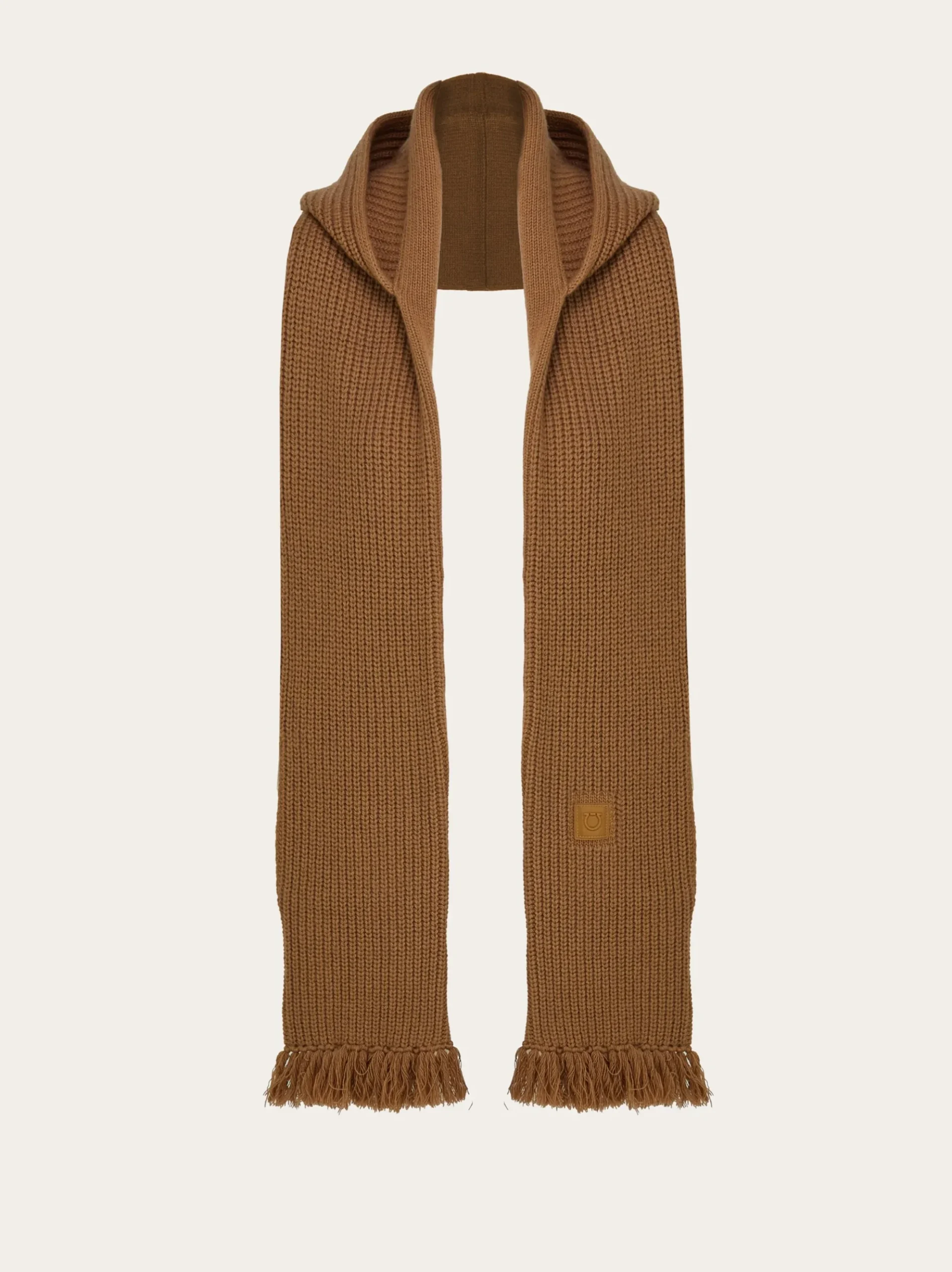 Knitted hood with scarf - Women