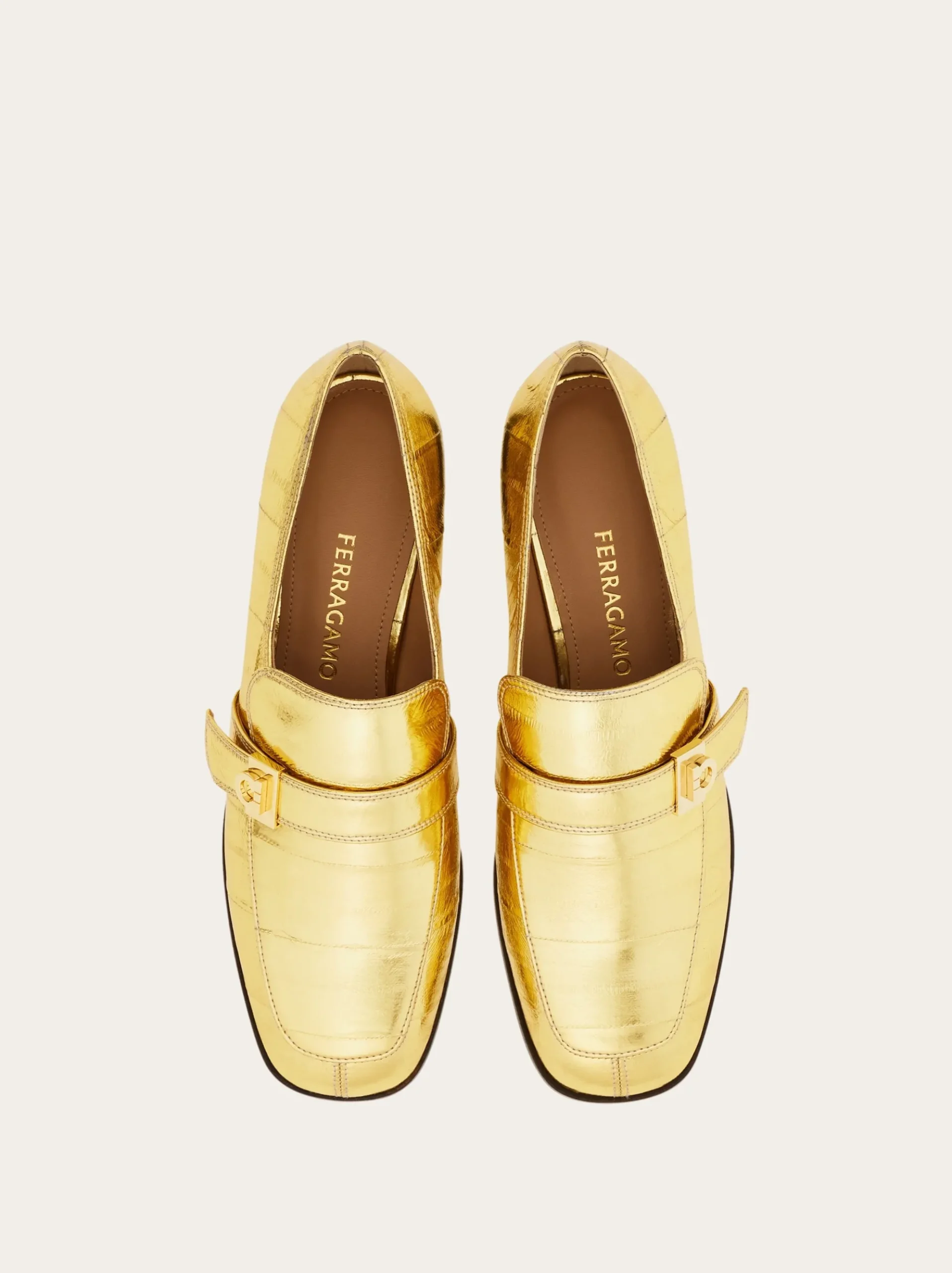 Laminated loafer with Hug buckle detail - Women