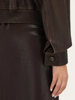 Leather bomber jacket - Women