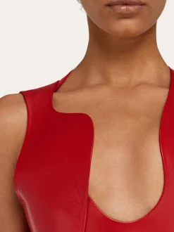 Leather mini dress - Women
