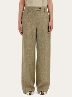 Linen tailored trouser - Women