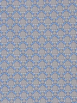 Link print silk tie - Men