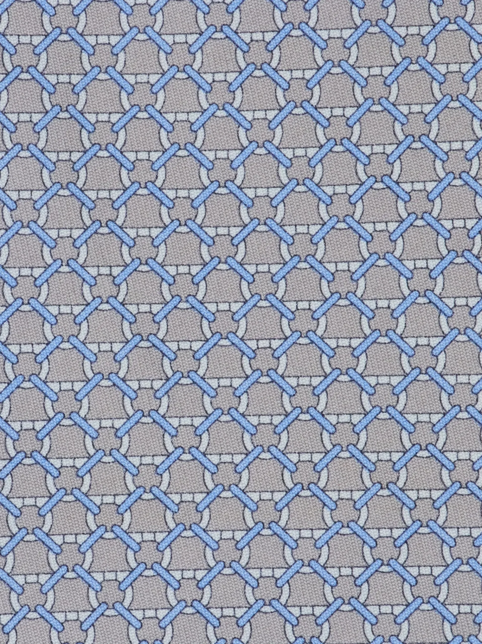 Link print silk tie - Men