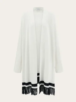 Longline cardigan with fringe detail - Women