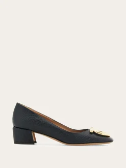 Low heeled pump with maxi Gancio detail - Women