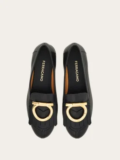 Maxi Gancini loafer with fringe detail - Women