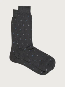 Medium Gancini jacquard sock - Men