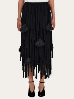 Mesh skirt with flower detail - Women