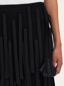 Mesh skirt with flower detail - Women