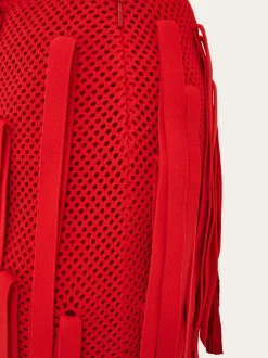 Mesh skirt with flower detail - Women