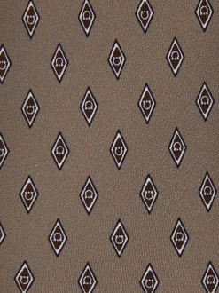 Micro Gancini print silk tie - Men