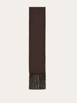 Micro Gancini print silk scarf - Men