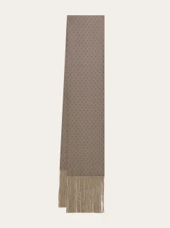 Micro Gancini print silk scarf - Men